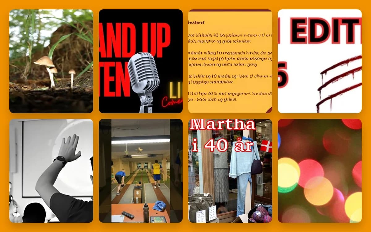 A collage showing several different photos and text panels.